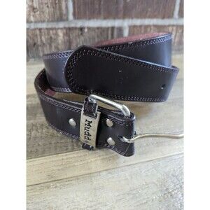 WOMENS Dark Brown Genuine Leather Belt Size S/M Mudd